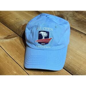 US Open Pebble Beach 2019 Hat Adjustable Light Blue USGA Member Cotton Dad Cap